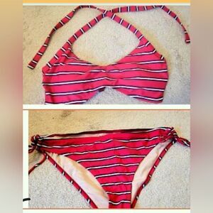 Gap body red striped  bikini